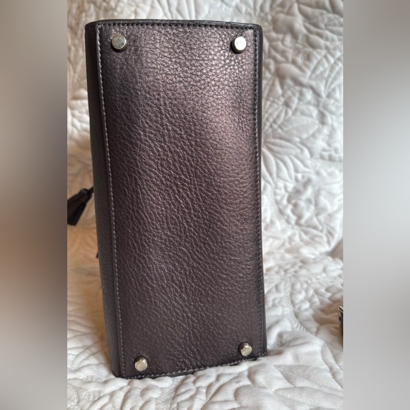 Kate Spade Small Hayden Satchel Dark Brown Leather - Picture 4 of 6